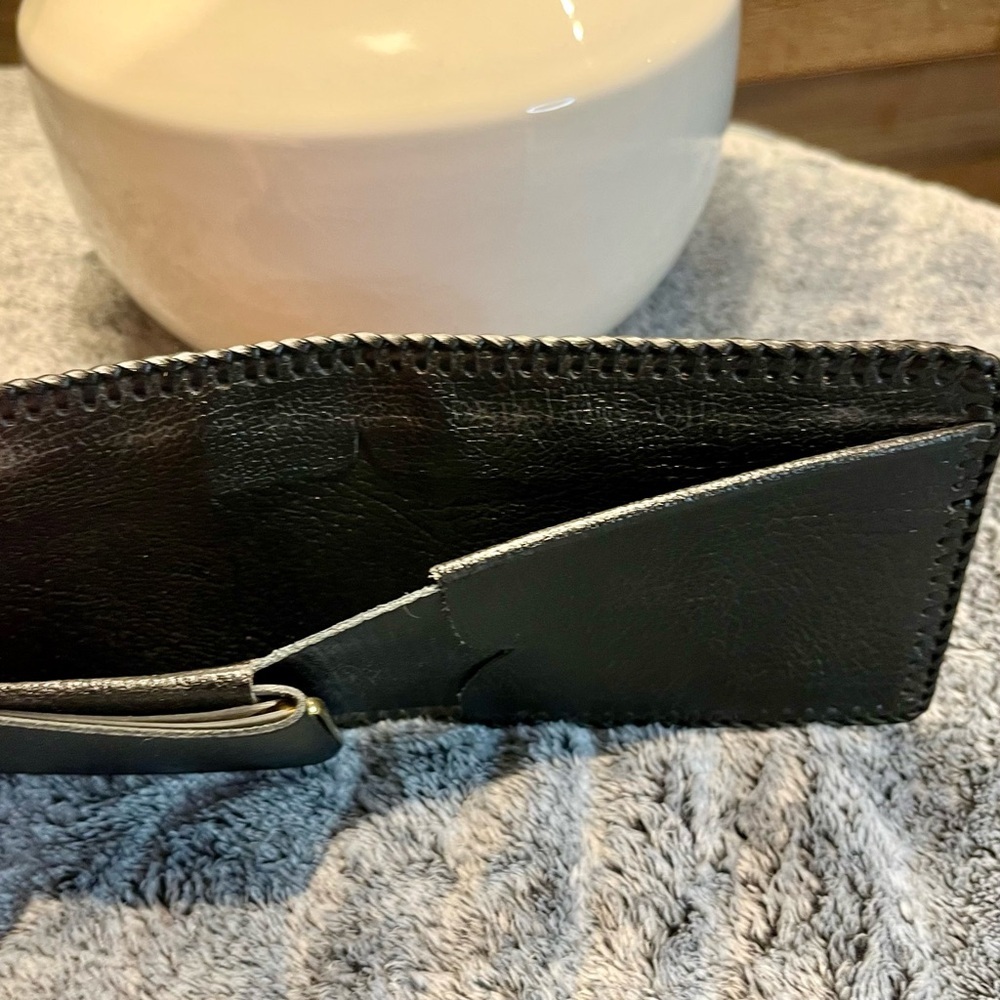 Handcrafted Leather Wallet with Nature Scene - Picture 3 of 5